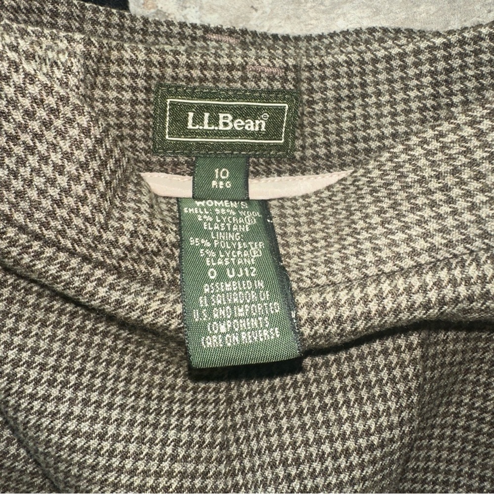 LL Bean Houndstooth Women’s Vintage Wool Skirt